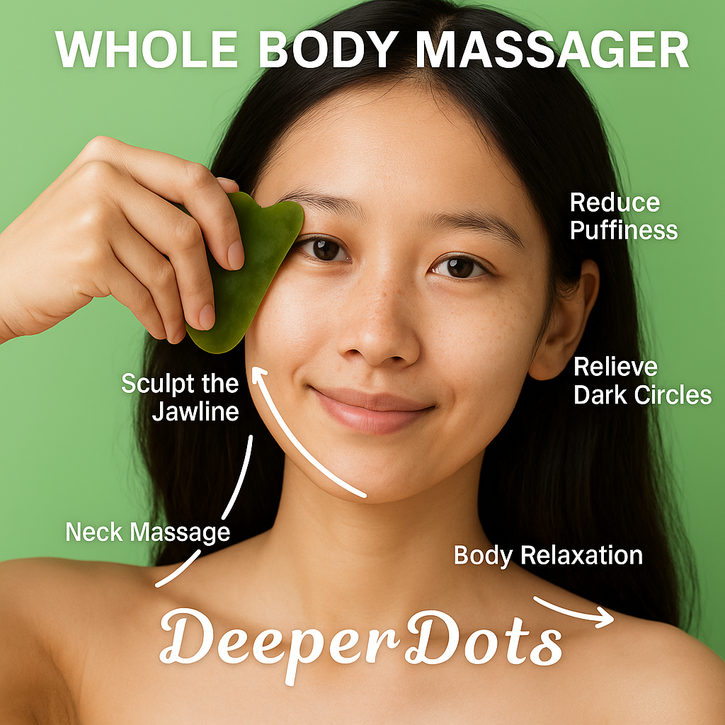 DeeperDots Gua Sha Stone | Sculpting & Lifting Facial Tool