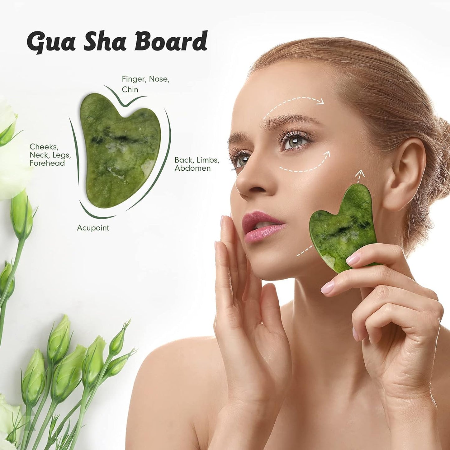 DeeperDots Gua Sha Stone | Sculpting & Lifting Facial Tool