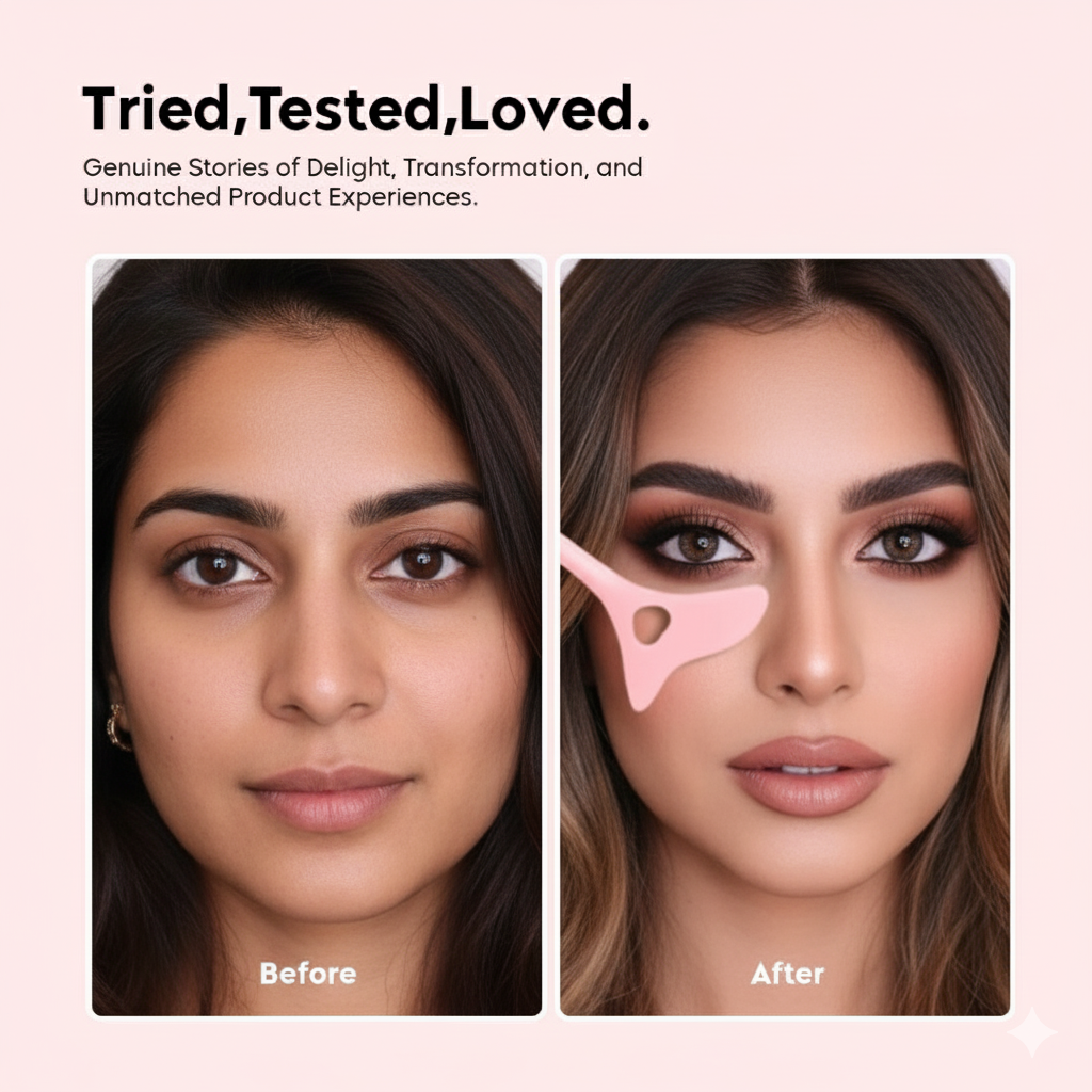 DeeperDots Silicone Eyeliner Stencil | Winged Eyeliner & Eyeshadow Guide Tool