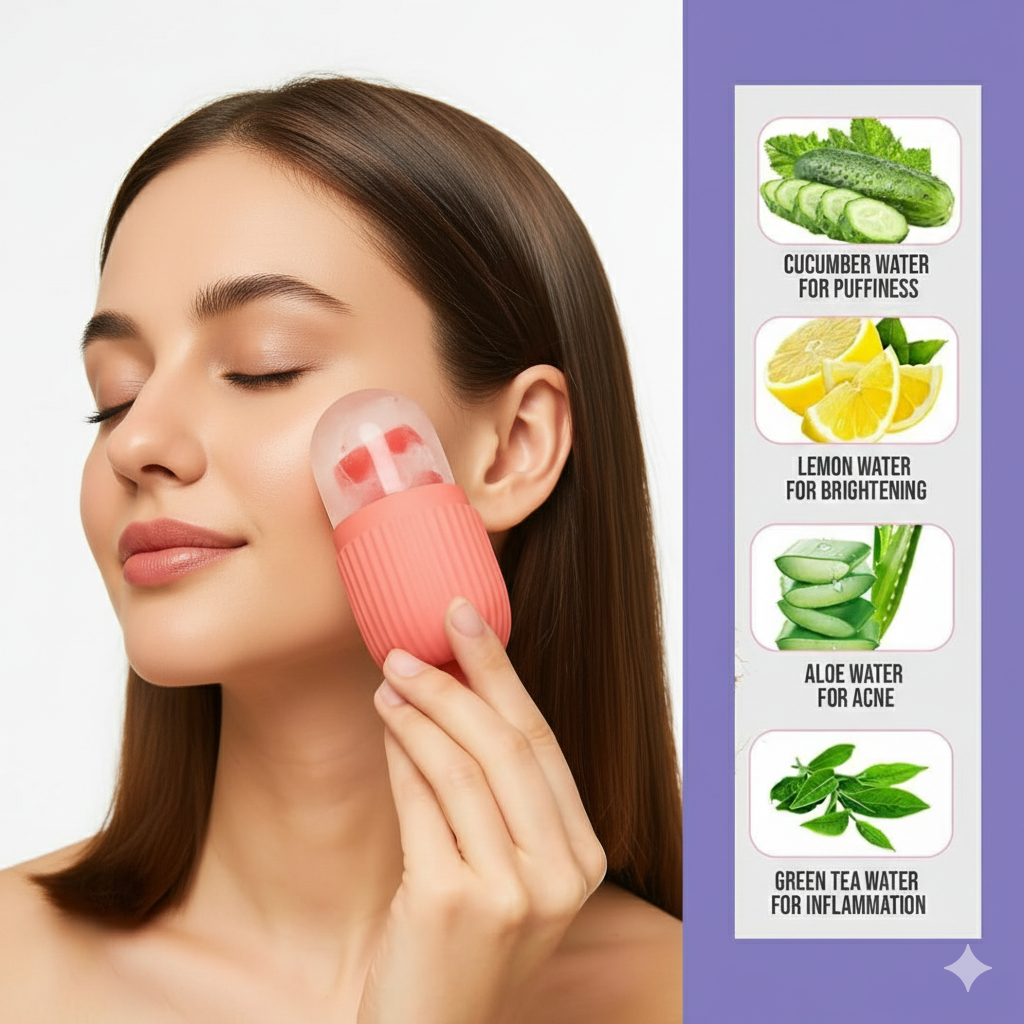 DeeperDots Ice Roller | Instant Cooling & Depuffing Facial Tool