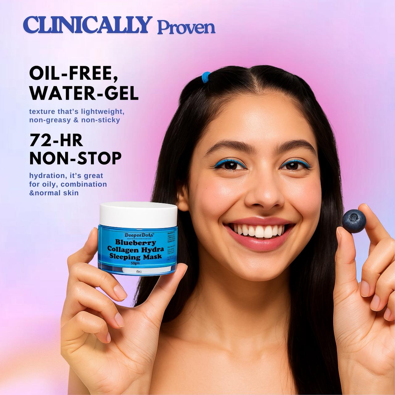 DeeperDots Blueberry Collagen Hydra Sleeping Mask